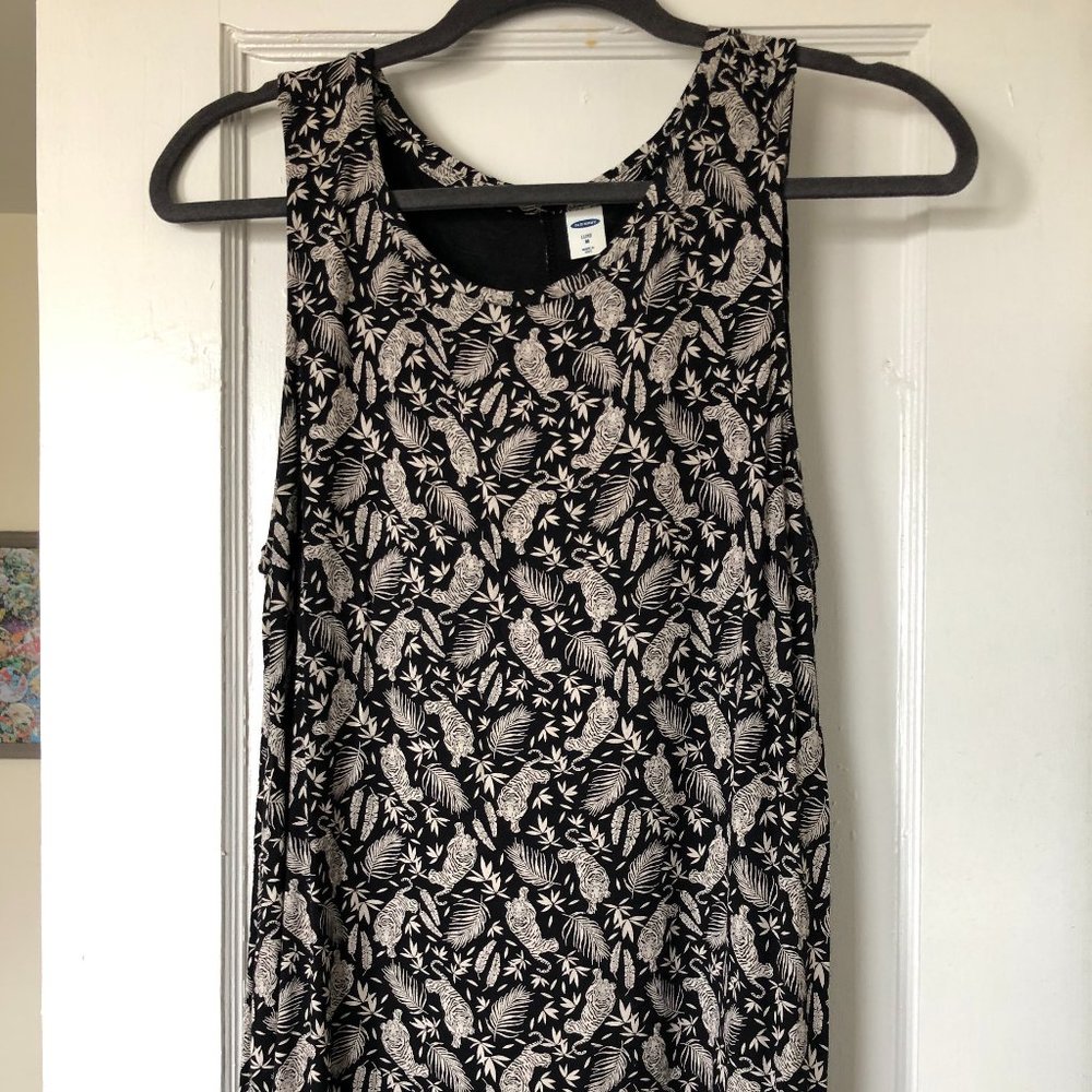 Old Navy Black/White Tiger Tank